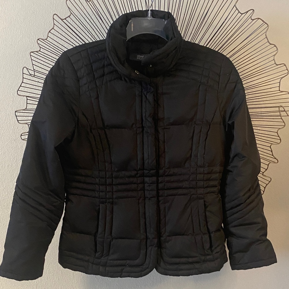 Kenneth Cole Reaction Black Quilted Jacket Size M